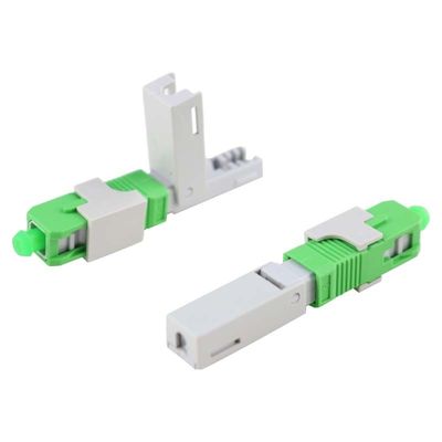Alligator clip, flank U wedge, SM, 52mm, for drop cable, vertical input, SC/APC Fiber Optic Fast Connectors