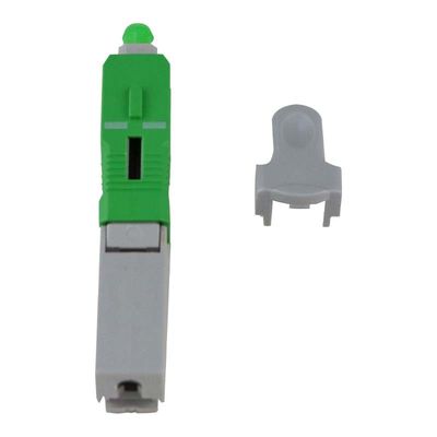 Alligator clip, front bar wedge, SM, 52mm, for drop cable, vertical input, sc apc fast connector