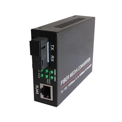 Gigabit Media Converter, 10/100/1000Mbps, 1xRJ45, 1xOptical Port, SM, 1310nm Tx / 1550nm Rx, 20KM, External Power Supply