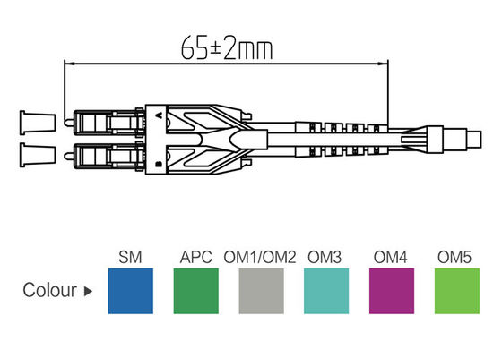 SM MM Fiber Optic Patch Cords Duplex LC Uniboot Connector With Bar Upc Apc Cable Assemblies