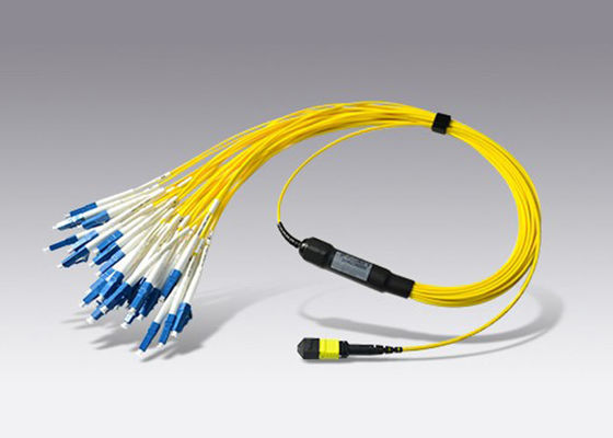 Single Mode 48 Core LSZH MPO  Fiber Optic Cable Assemblies
