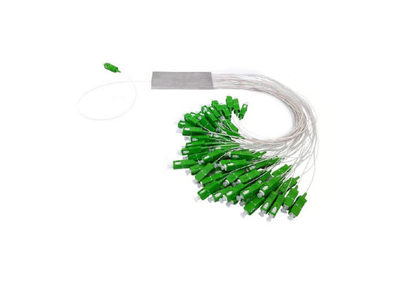 Steel Tube 1650nm 1x64 Mini PON Fiber Optic Splitter