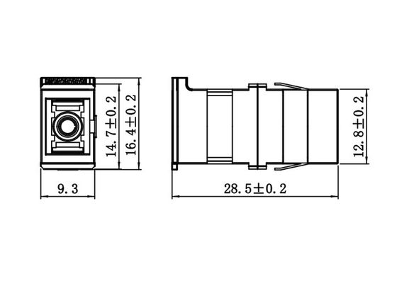 Fiber Optic Adapter SC Side Shutter Avoid Laser Adapter Without Flange