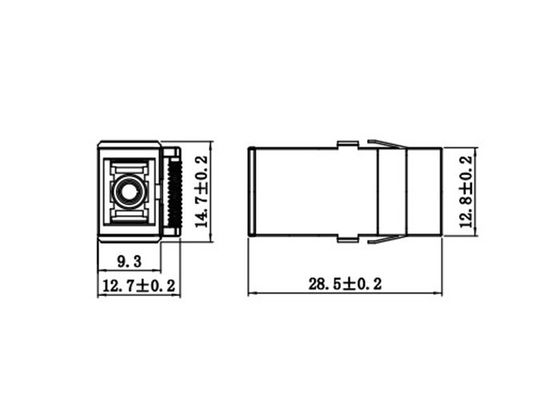 Yogel Flangeless Shutter Simplex SC Adapter