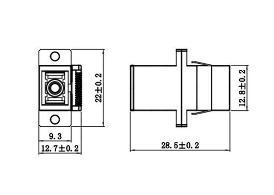 CATV SC Fiber Optic Adapter With Shutter