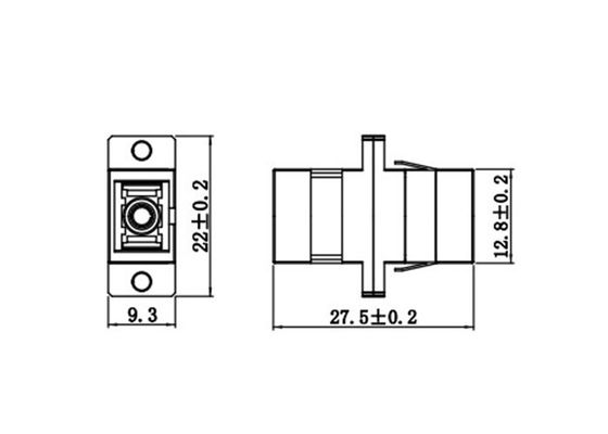 Yogel  SC Welding Fiber Optic Connector Adapters With Flange
