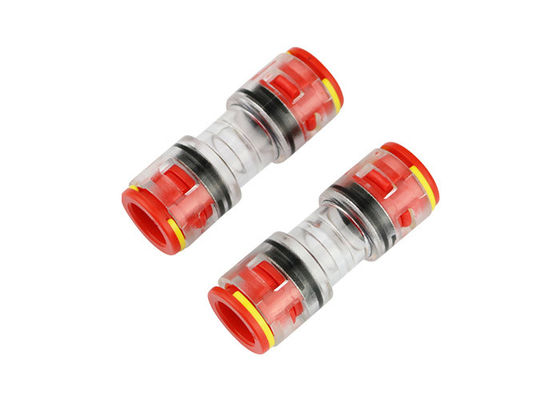 Straight Micro duct Connectors with Locking Clips in Blown Fibre Optic Micro Ducted Network Solutions