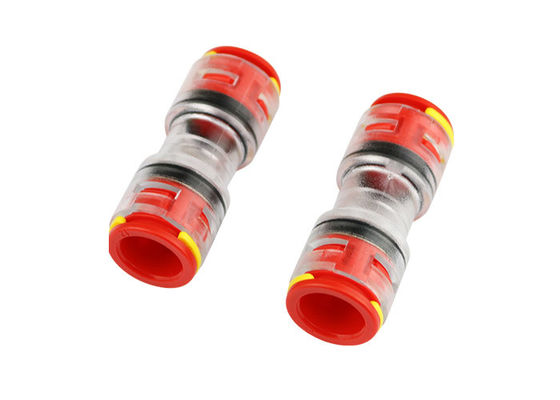 Straight Micro duct Connectors with Locking Clips in Blown Fibre Optic Micro Ducted Network Solutions