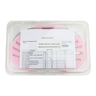 780nm 1x2 Polarization-Maintaining (PM) Fiber Optic Splitters/Couplers/Taps