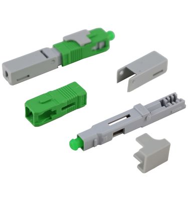 Alligator clip, flank U wedge, SM, 52mm, for drop cable, vertical input, SC/APC Fiber Optic Fast Connectors