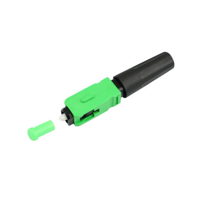 Integrated screw clip, push-pull ring, SM, 50mm, for drop cable, flat input, SC/APC Field Installable Connector