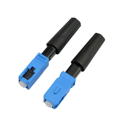 Integrated screw clip, push-pull ring, SM, 50mm, for drop cable, flat input, SC/UPC Field Installable Connector