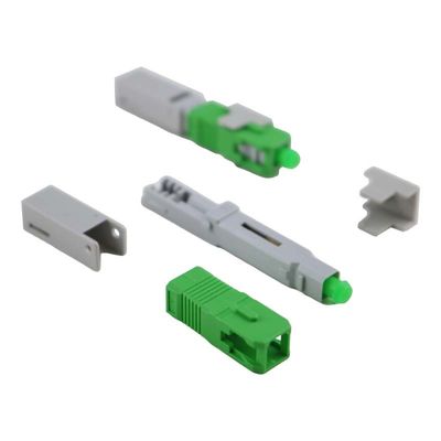Alligator clip, front bar wedge, SM, 52mm, for drop cable, vertical input, SC/APC Field Assembly Optical Connector