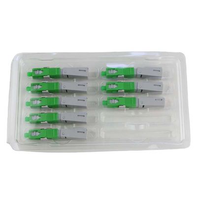 Alligator clip, front bar wedge, SM, 52mm, for drop cable, vertical input, SC/APC Field Assembly Optical Connector