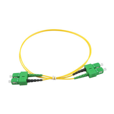 SC/APC-SC/APC, with Duplex Clips, LSZH, 2.0mm, Duplex, G.657A2, 0.5 meters Indoor patch cord