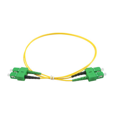 SC/APC-SC/APC, with Duplex Clips, LSZH, 2.0mm, Duplex, G.657A2, 0.5 meters Indoor patch cord