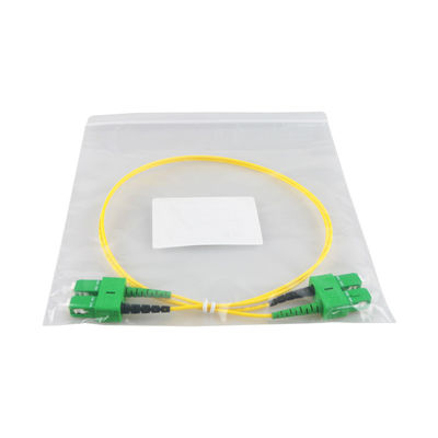 SC/APC-SC/APC, with Duplex Clips, LSZH, 2.0mm, Duplex, G.657A2, 0.5 meters Indoor patch cord