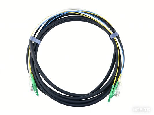 Indoor double-ended prefabricated hybrid fiber optic cable assembly with SC connector