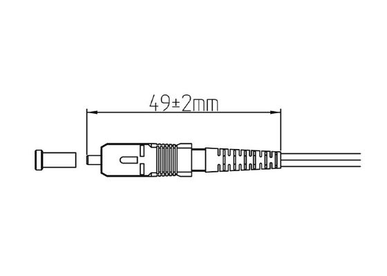 FTTH SC/APC 3.0mm SX SM Fiber Optic Connector Flat Drop Cable Patch Cord