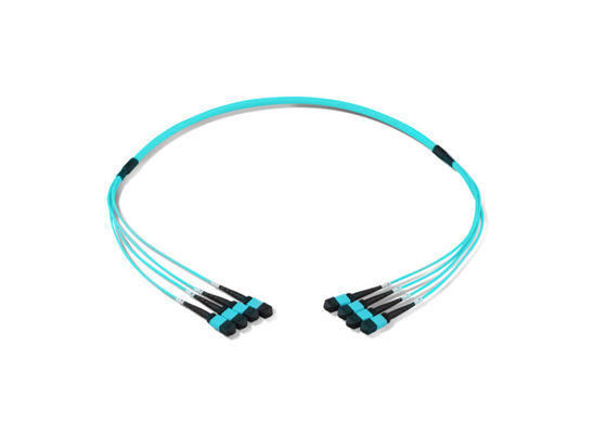 OM3 2.0mm 4 Core 12F/APC MPO  Fiber Optic Patch Cords