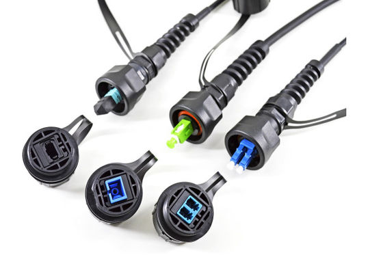 Waterproof ODVA SC UPC RRU BBU Outdoor Cable Assemblies