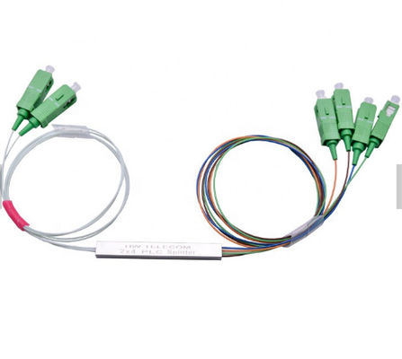 1260nm 7.6dB 2x4 PLC PON Fiber Optic Splitter