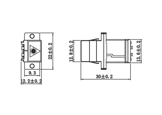 Fiber Optic Adapter SC SX Metal Avoid Laser Adapter With Flange