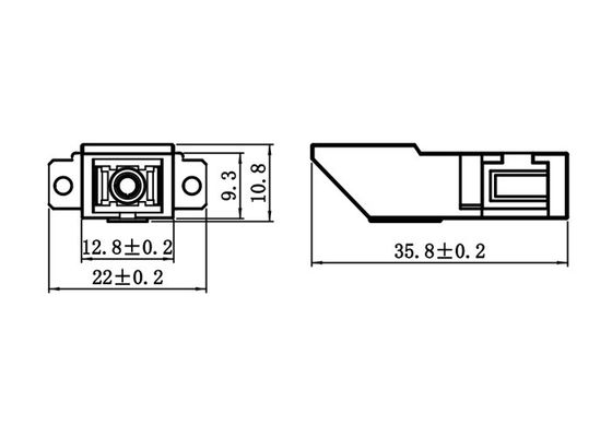 Inner Shutter SC/APC Flange Fiber Optic Adapter with Metal Clip