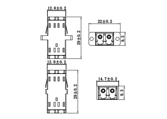 Single mode 0.2dB 1550nm LC Fiber Optic Adapter