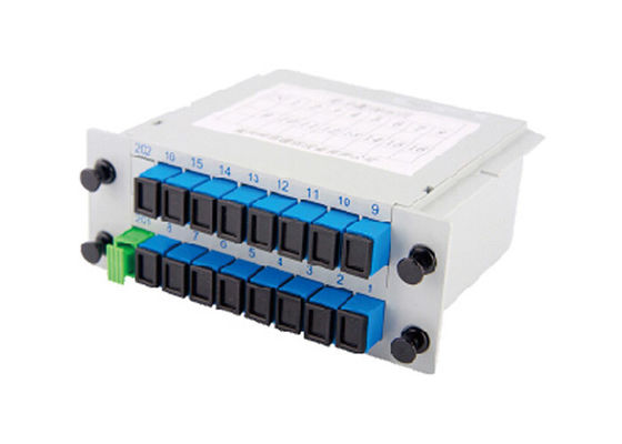 Single Mode LGX Box 1260nm PON Fiber Optic Splitter 1x16