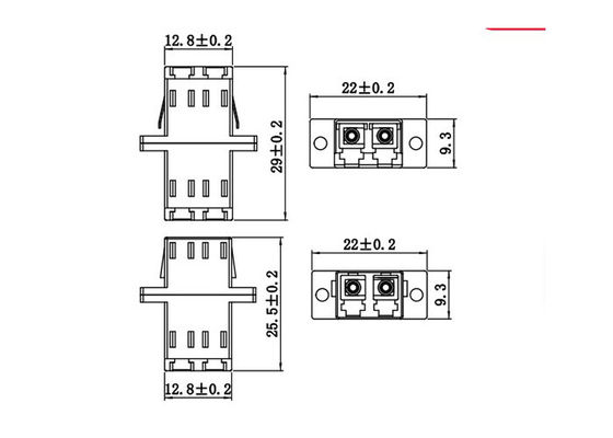 Duplex SM UPC Polishing LC Fiber Optic Adapter