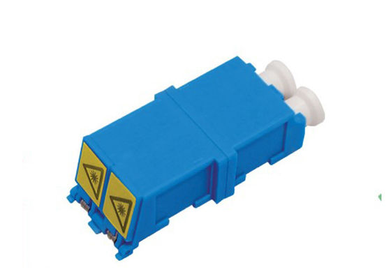 Flangeless Shutter LC - LC Duplex Fiber Optic Adapter