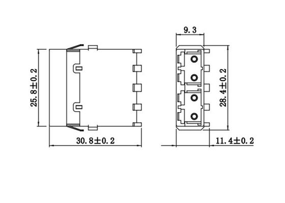 UPC/APC QUAD Avoid Laser LC Fiber Optic Adapter
