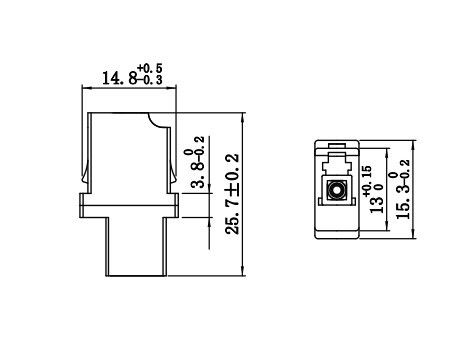 Low Insertion Loss PVC Simplex ODF LC UP Adapter