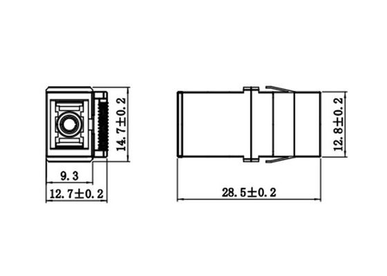ISO9001 Ceramic Sleeve SC APC SX Fiber Optic Adapter