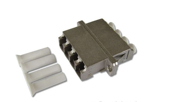 High Return Loss ROHS LC Quad Fiber Optic Adapter