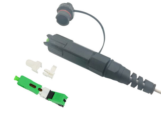 Outdoor Mini-SC/APC Water-poof Reinforced 01-type Field Installable Fast Connectors for Harsh Environment Interconnect
